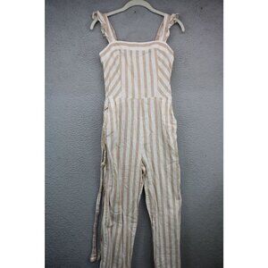 Draper James Strappy Linen Blend Jumpsuit-Size XS-Pockets